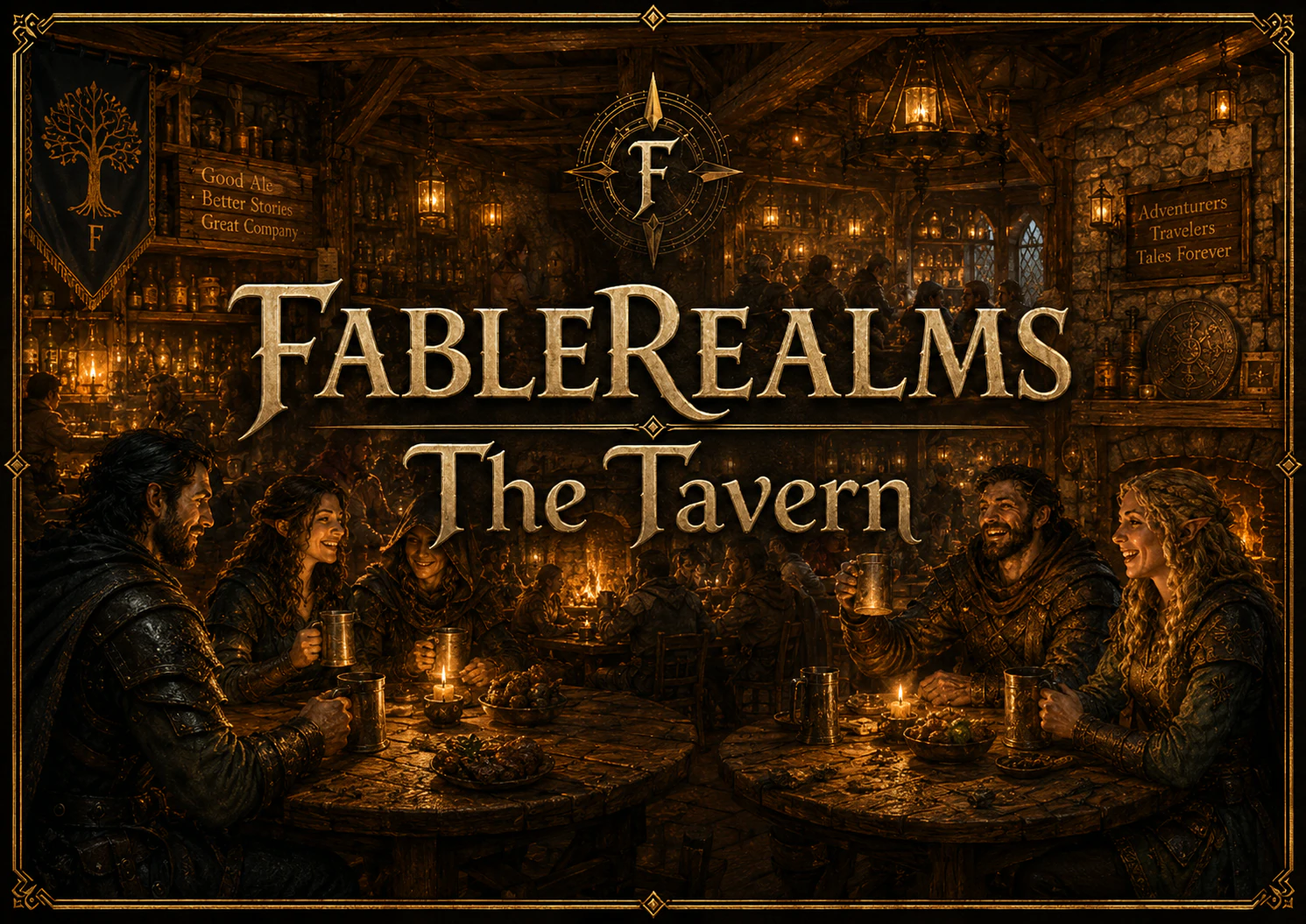 FableRealms Tavern player home and campaign hub view.