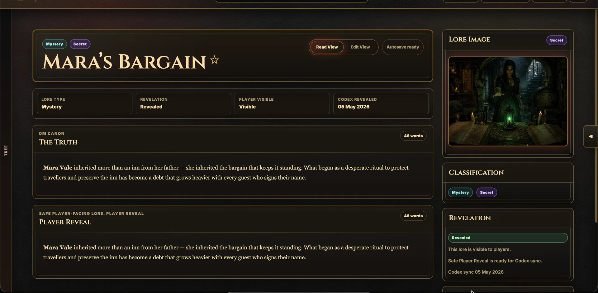 StoryEngine quest and story planning interface.