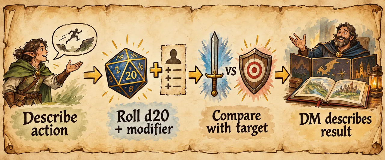 18 basic d20 roll diagram