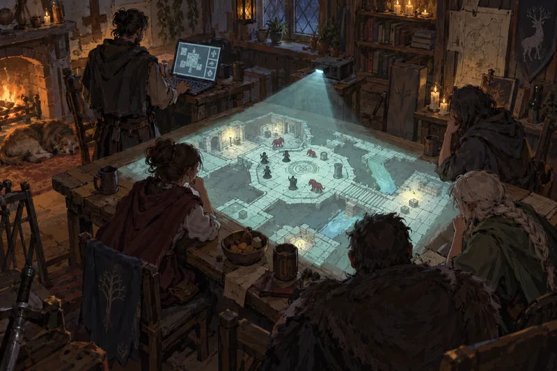 Projected Dungeon Map by Firelight