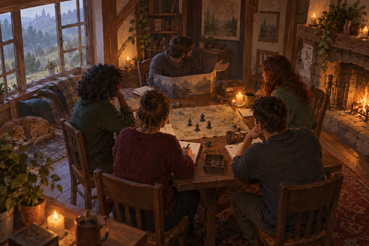 Tabletop session at home